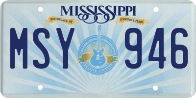 MS license plate MSY946