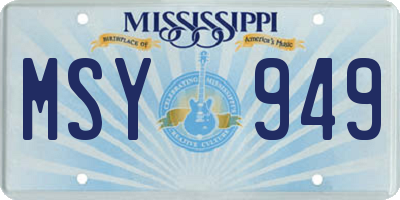 MS license plate MSY949