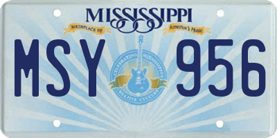 MS license plate MSY956