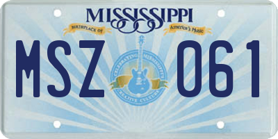 MS license plate MSZ061
