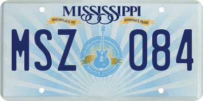 MS license plate MSZ084