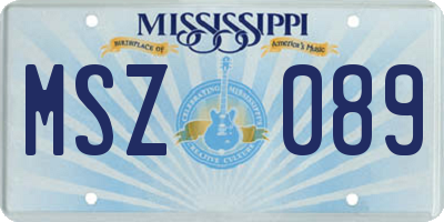 MS license plate MSZ089