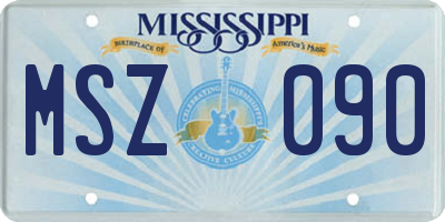 MS license plate MSZ090