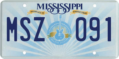 MS license plate MSZ091