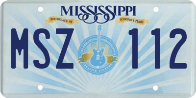 MS license plate MSZ112
