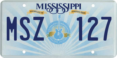 MS license plate MSZ127