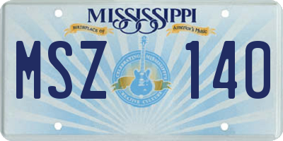 MS license plate MSZ140