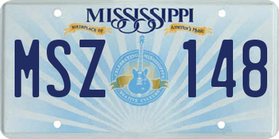 MS license plate MSZ148