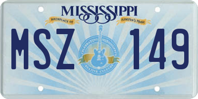 MS license plate MSZ149
