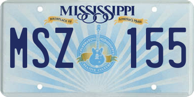 MS license plate MSZ155