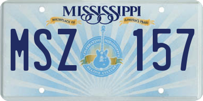 MS license plate MSZ157