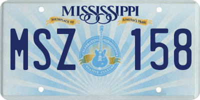 MS license plate MSZ158