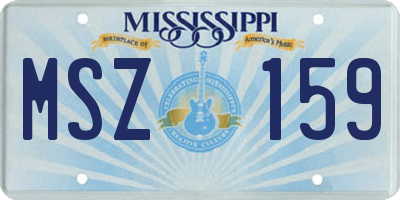 MS license plate MSZ159