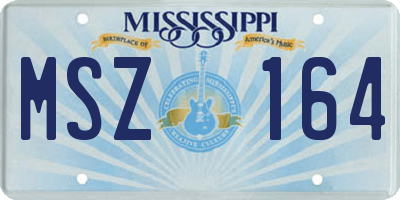 MS license plate MSZ164