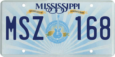 MS license plate MSZ168