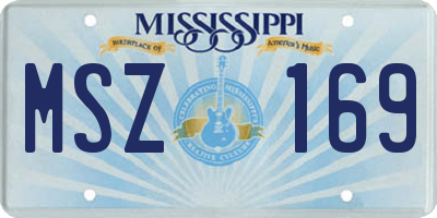 MS license plate MSZ169