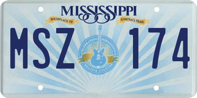 MS license plate MSZ174