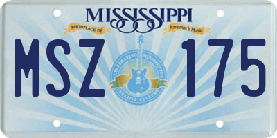 MS license plate MSZ175