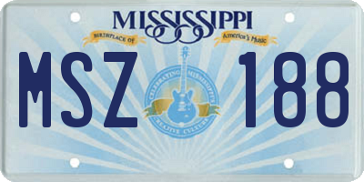 MS license plate MSZ188