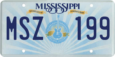 MS license plate MSZ199