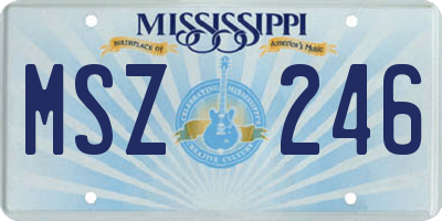 MS license plate MSZ246