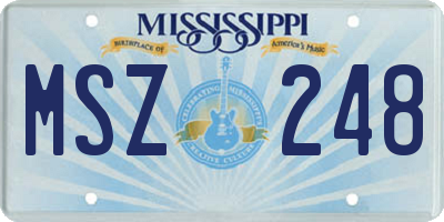 MS license plate MSZ248
