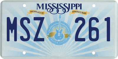 MS license plate MSZ261
