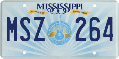 MS license plate MSZ264