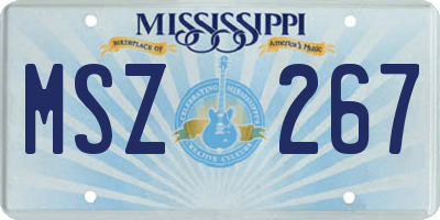 MS license plate MSZ267