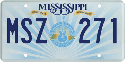 MS license plate MSZ271