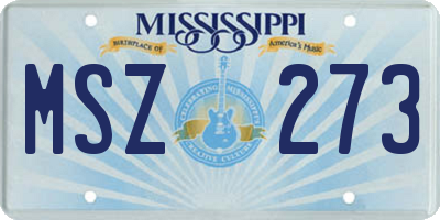 MS license plate MSZ273