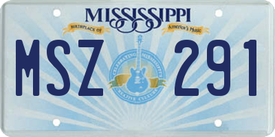 MS license plate MSZ291