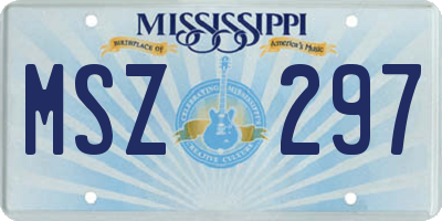 MS license plate MSZ297