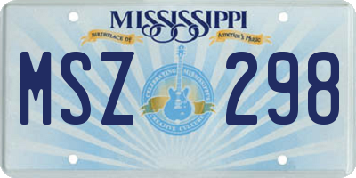 MS license plate MSZ298