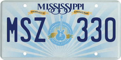 MS license plate MSZ330