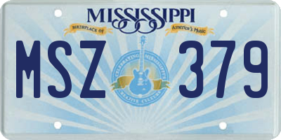 MS license plate MSZ379