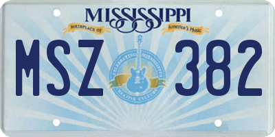 MS license plate MSZ382