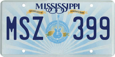 MS license plate MSZ399