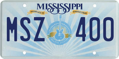 MS license plate MSZ400