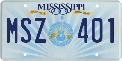 MS license plate MSZ401