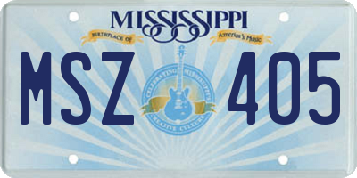 MS license plate MSZ405