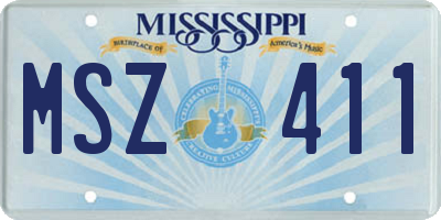 MS license plate MSZ411
