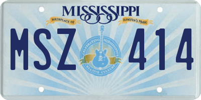 MS license plate MSZ414