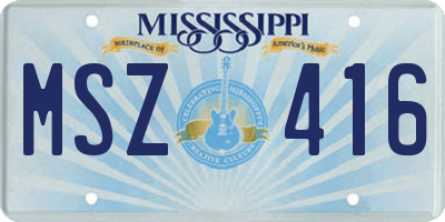 MS license plate MSZ416