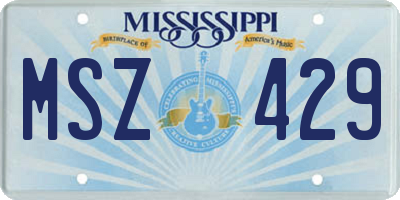 MS license plate MSZ429