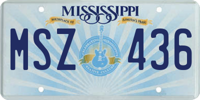 MS license plate MSZ436