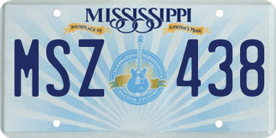MS license plate MSZ438