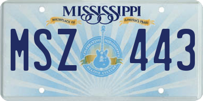 MS license plate MSZ443