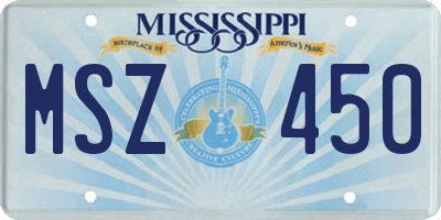 MS license plate MSZ450