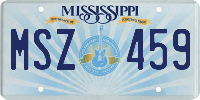 MS license plate MSZ459